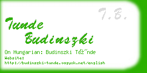tunde budinszki business card